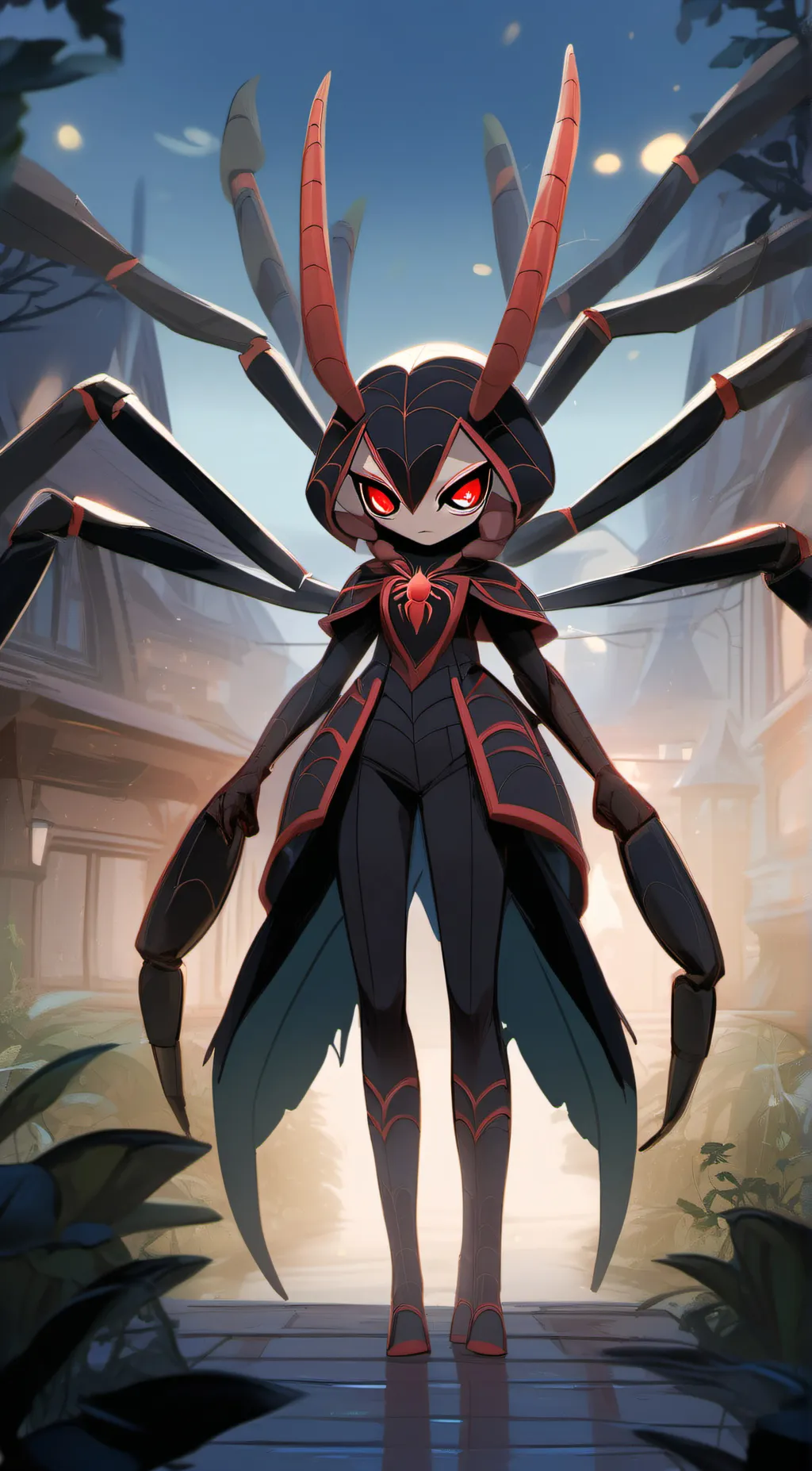 ai character: spider girl background