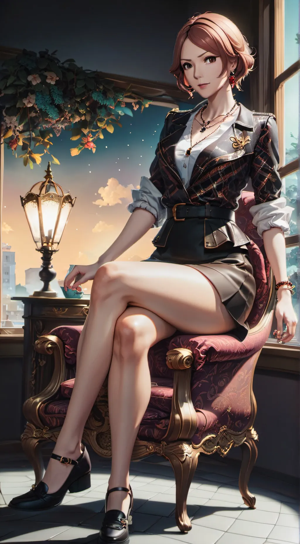 ai character: Haru Okumura  background