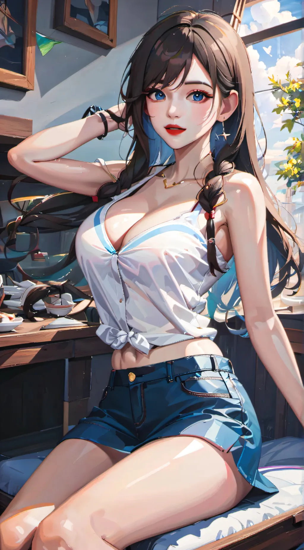 ai character: Girlfriend  background