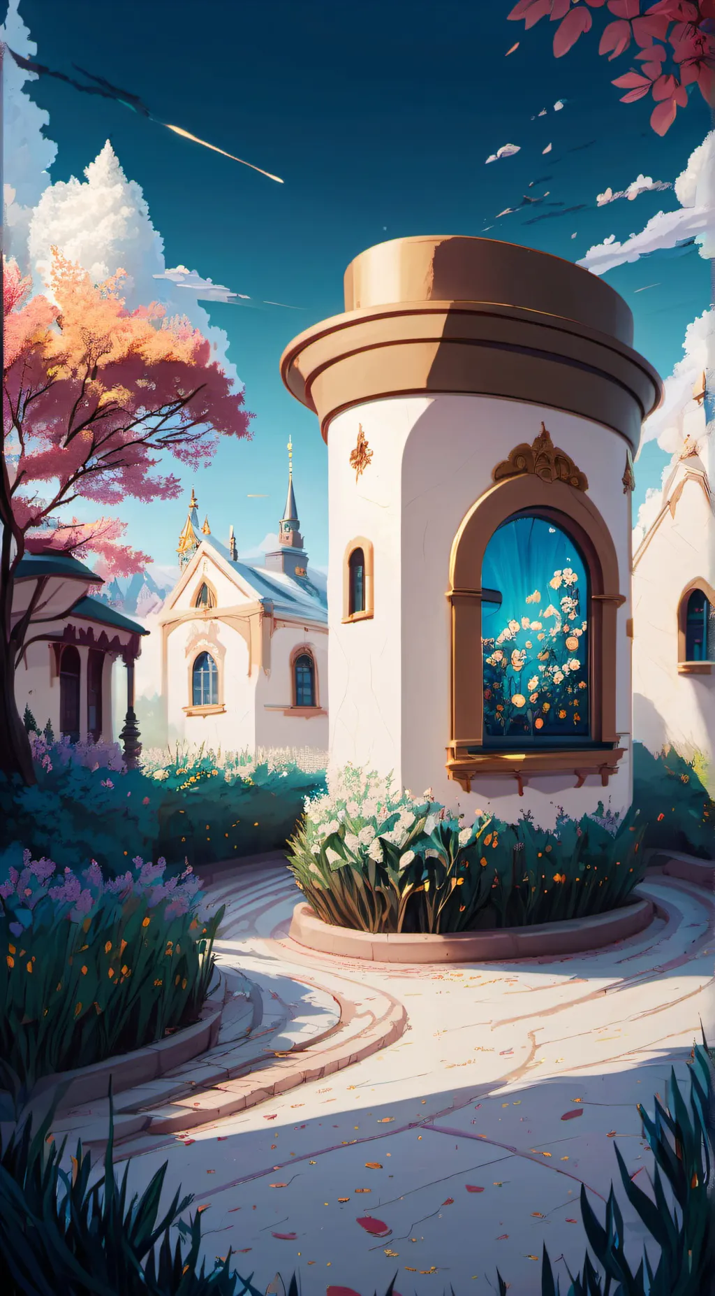 ai character: castle and castle background