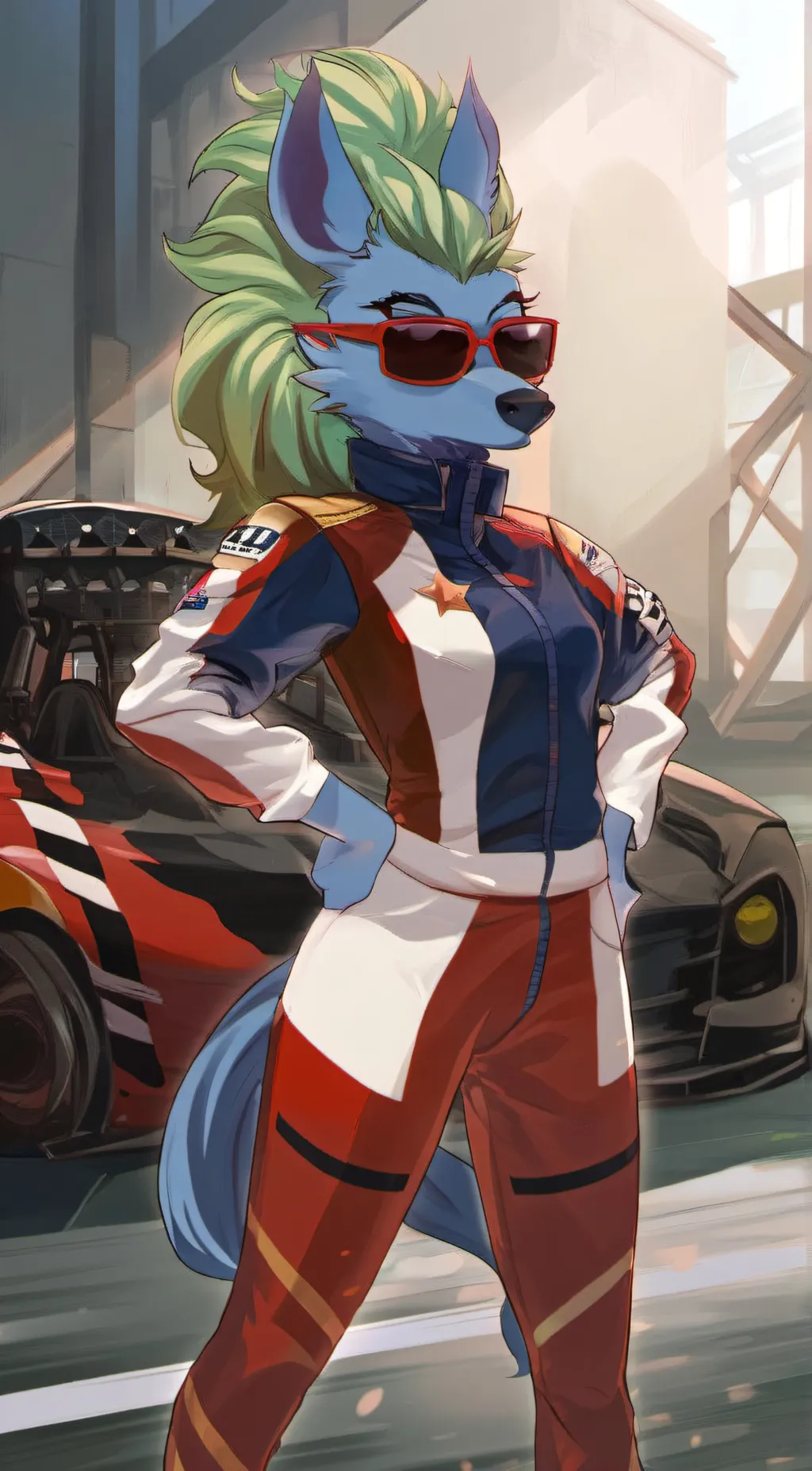 ai character: Roxanne wolf  background