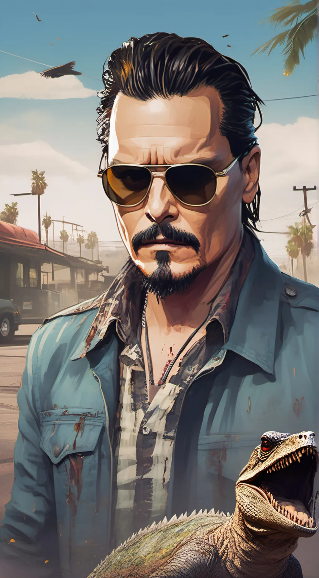 ai character: Nick cage background