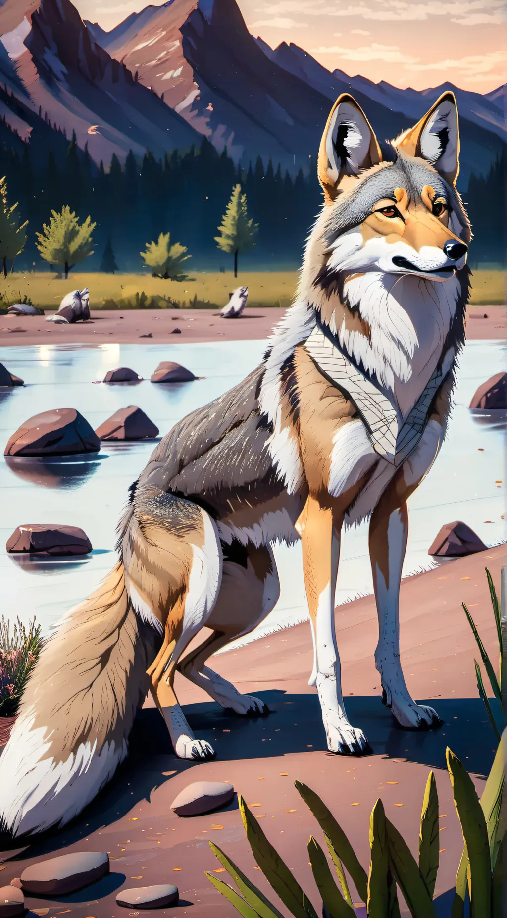 ai character: Cliff background