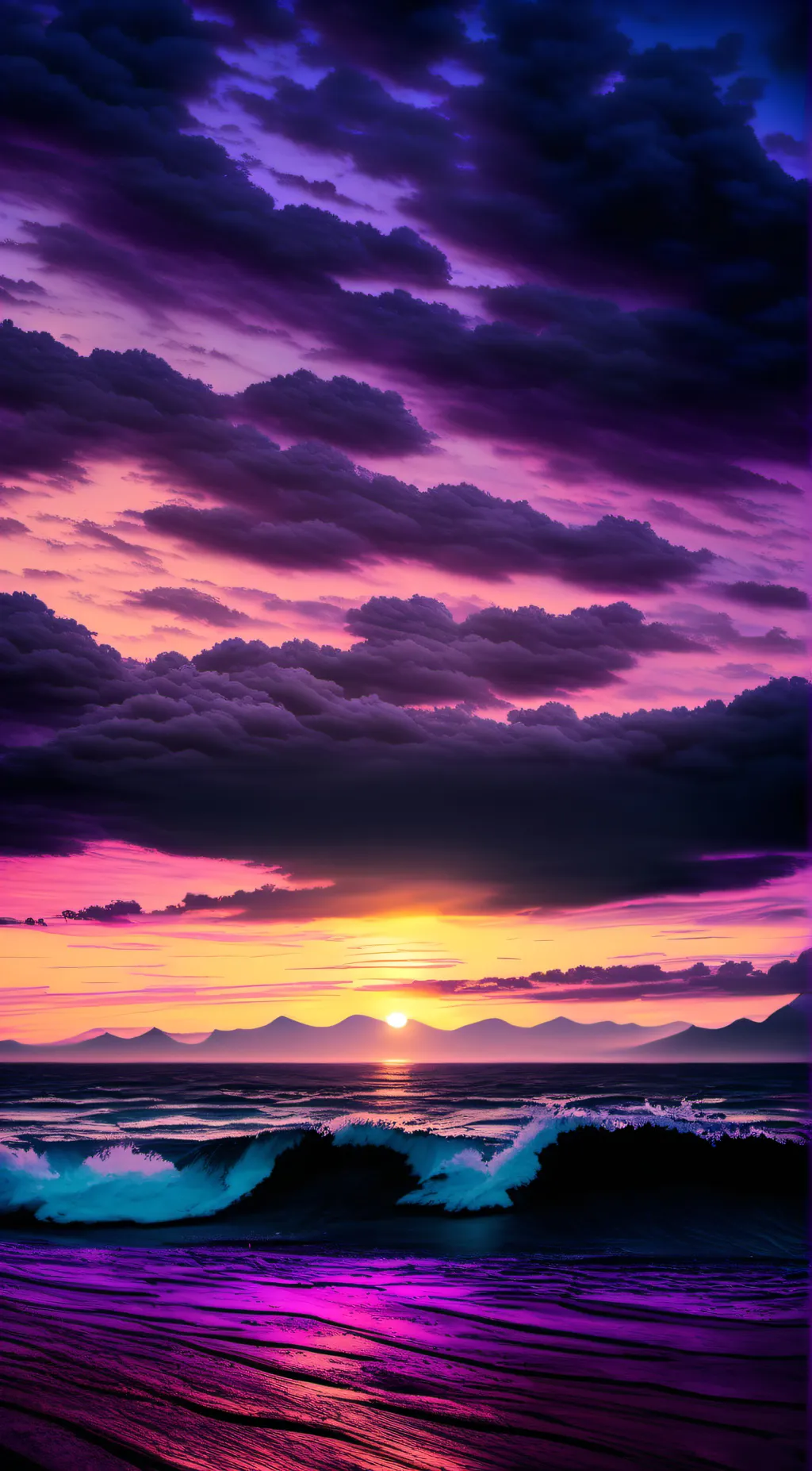 ai character: the ocean background