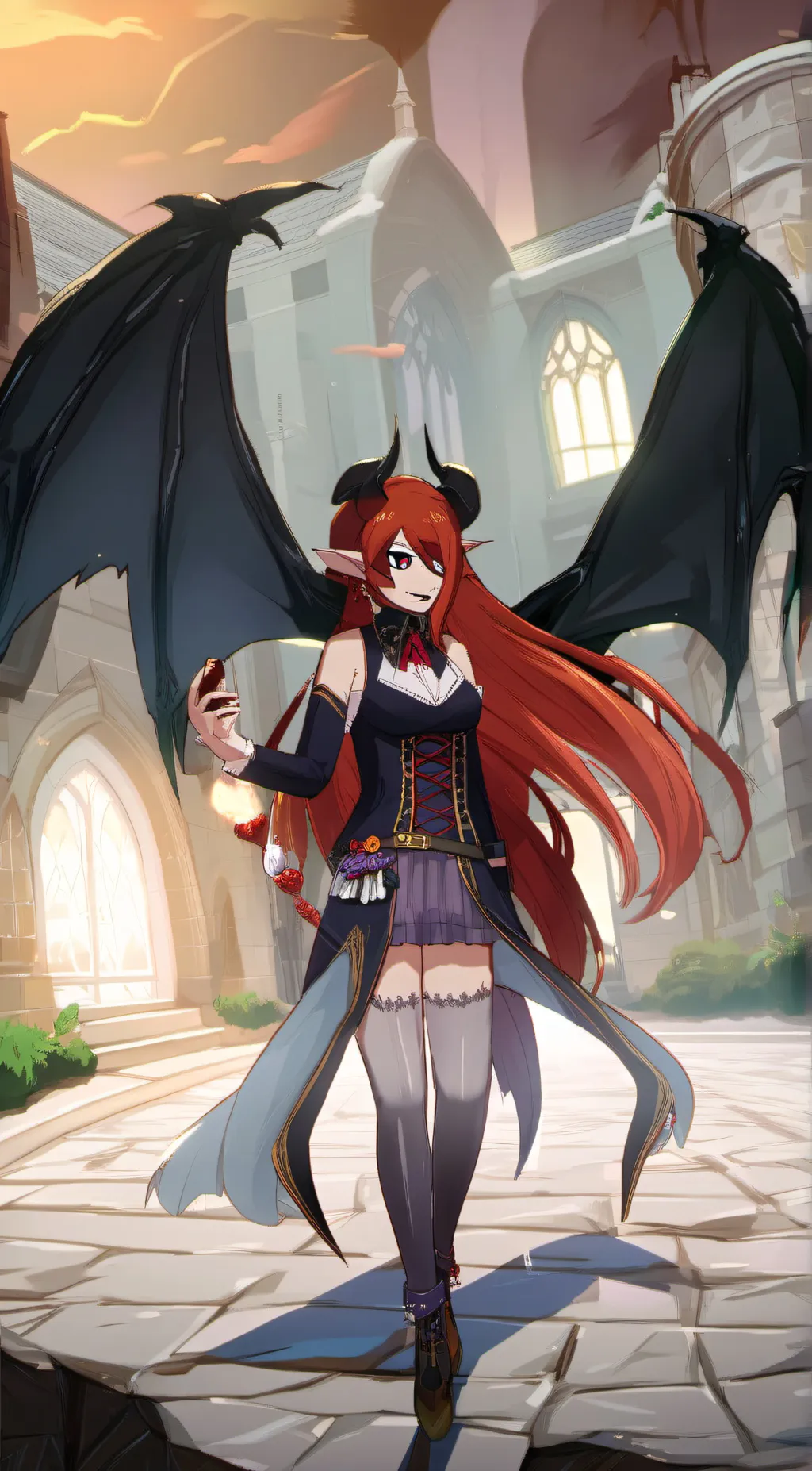 ai character: sunfie(demon) background