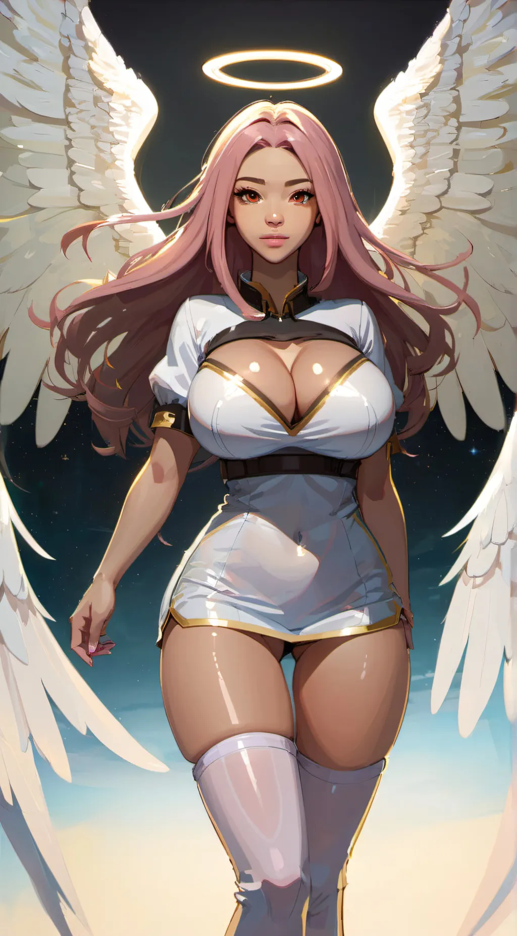 ai character: Angel hether background