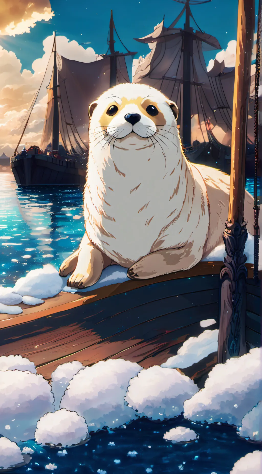ai character: Shiba seal (002) background