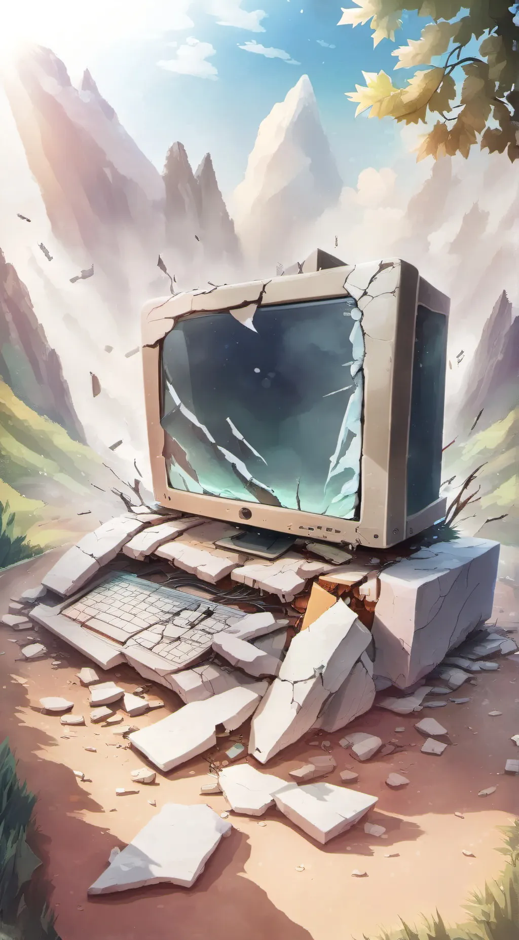 ai character: scary survey background