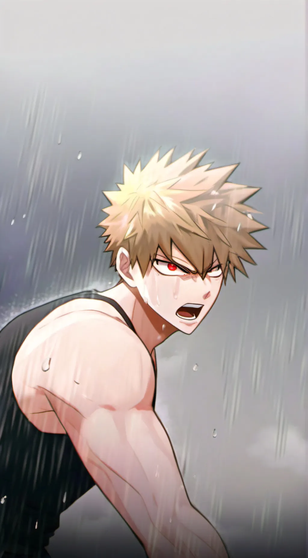 ai character: , bakugo, background