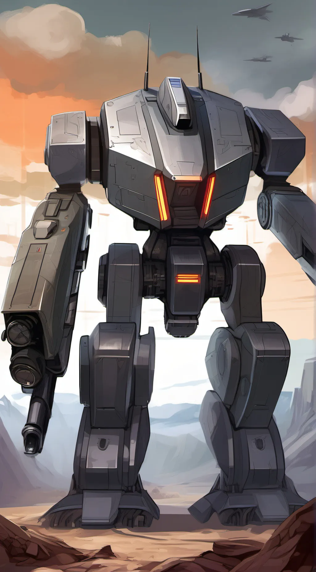 ai character: Unnamed ROBOT background