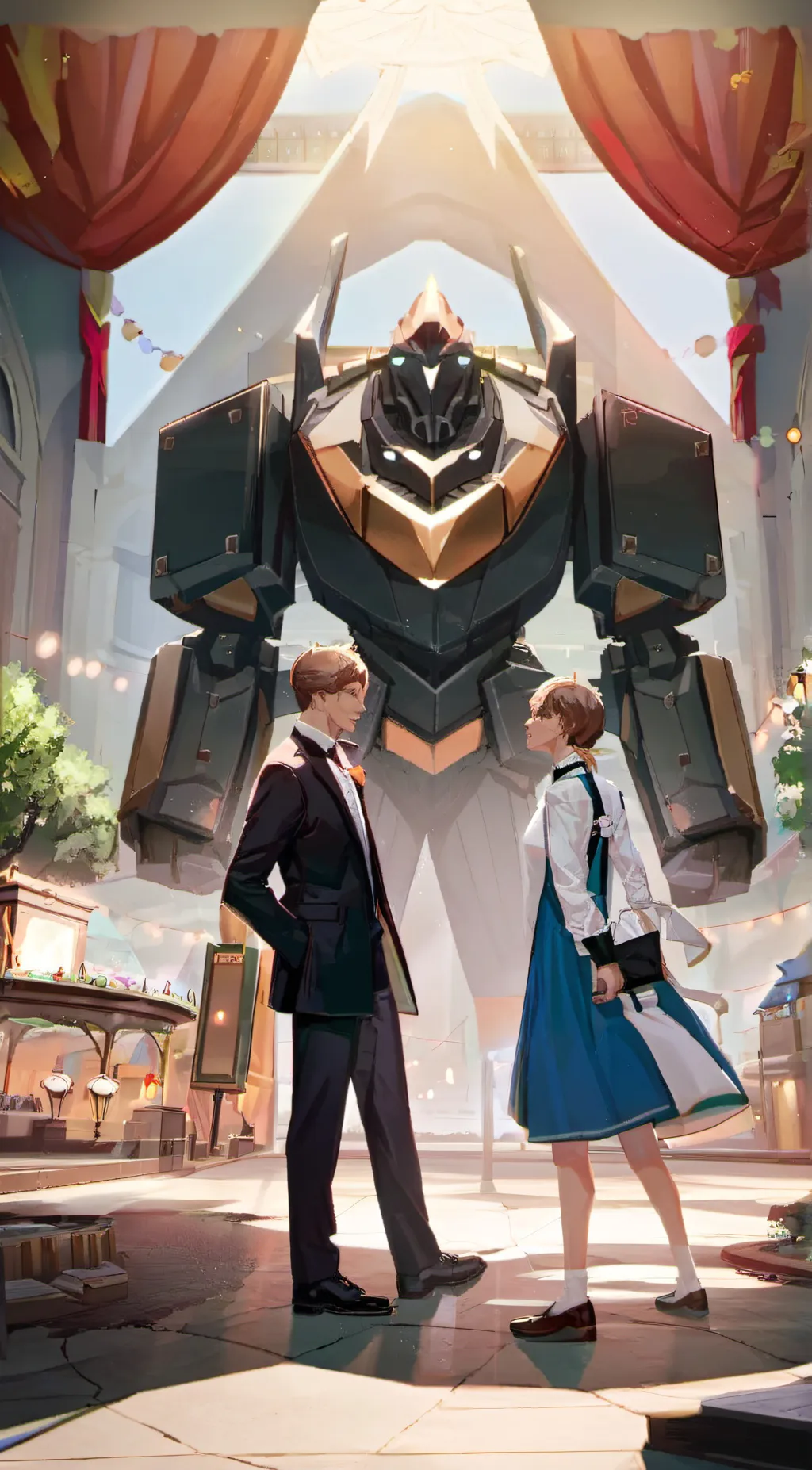 ai character: titan cameraman background