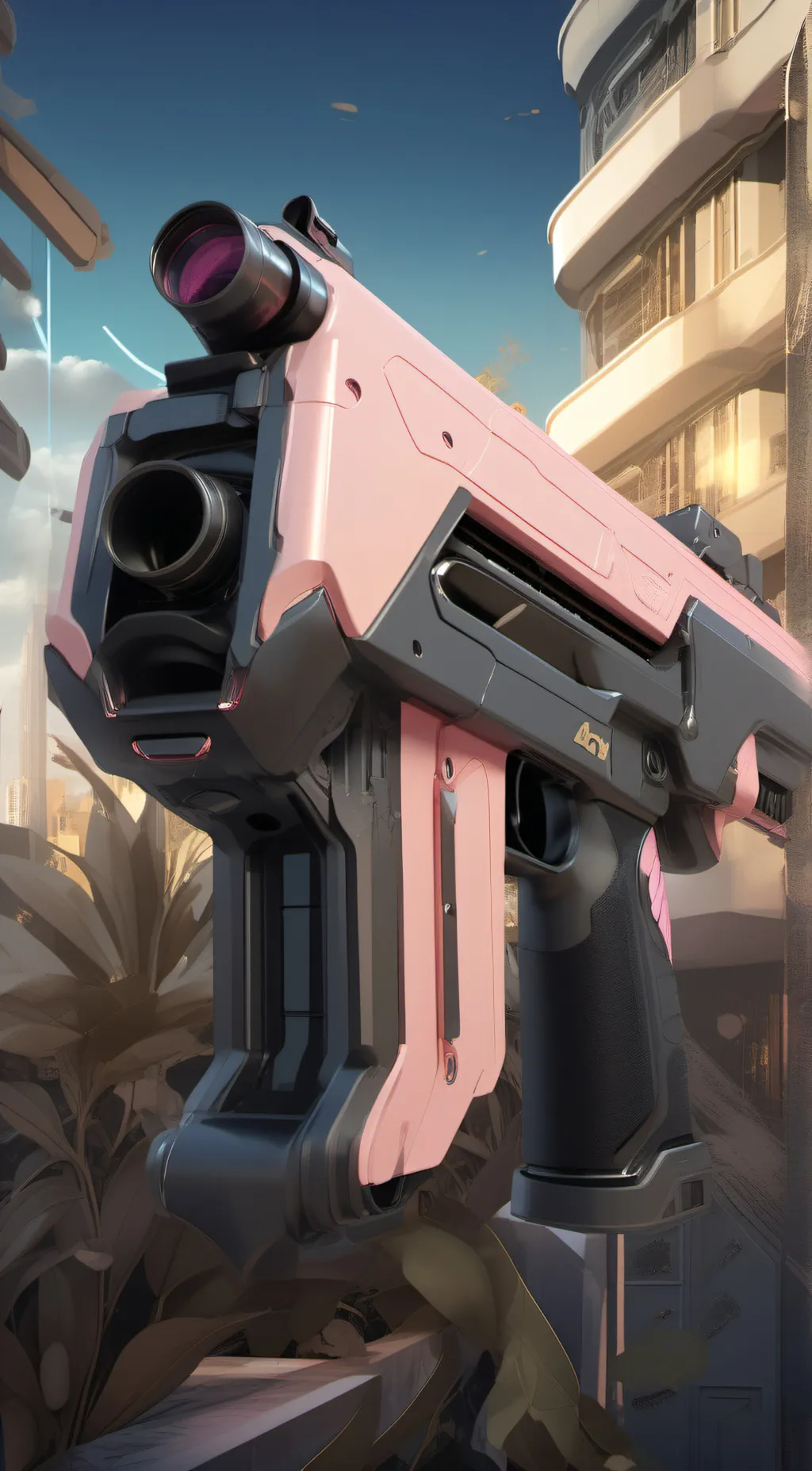 ai character: Waifu gun background