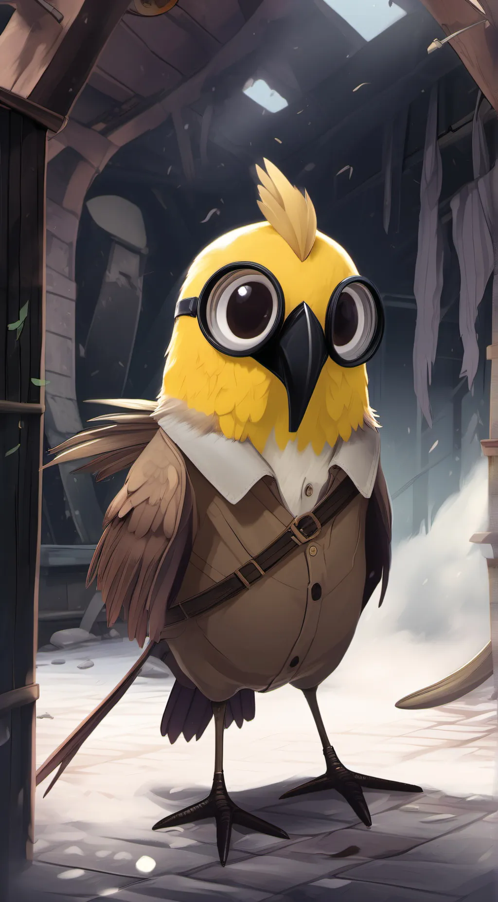 ai character: Yellow background