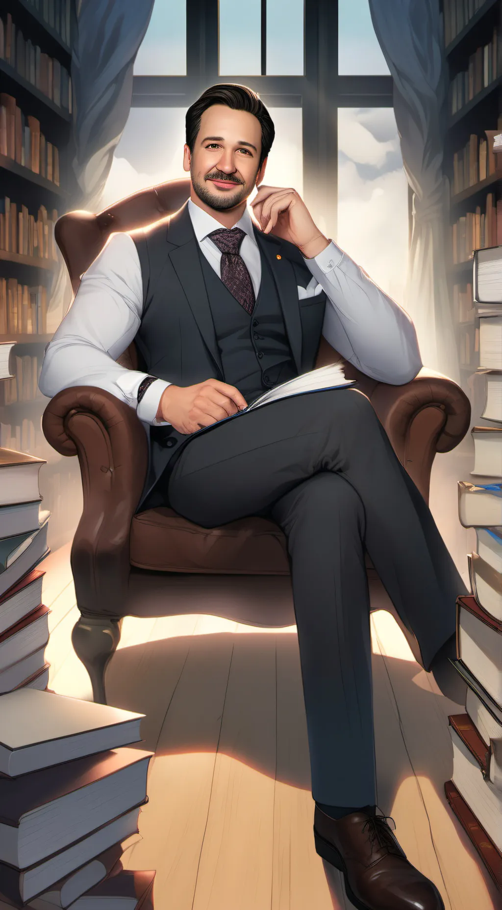 ai character: Dr Honestine  background