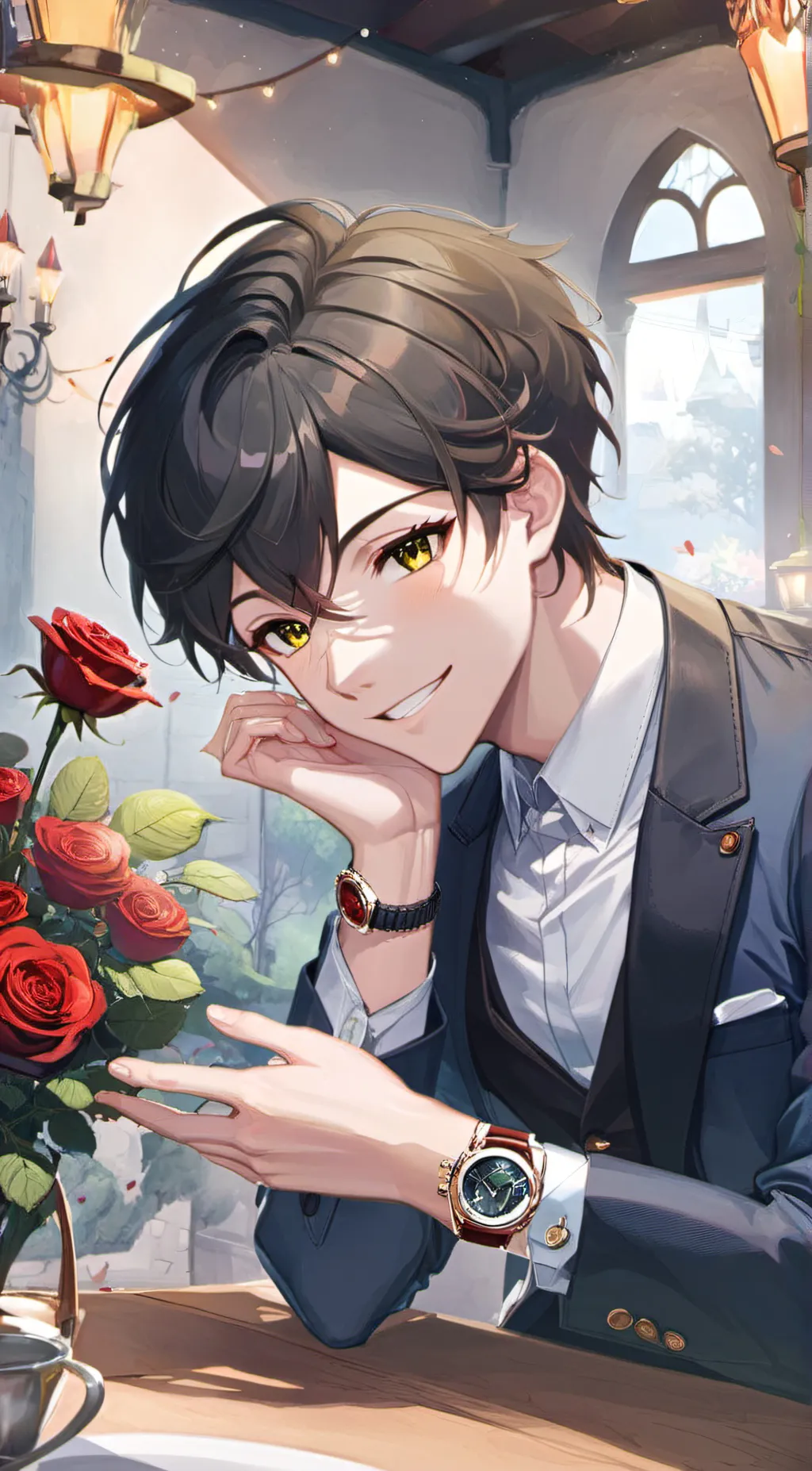 ai character: Leon background