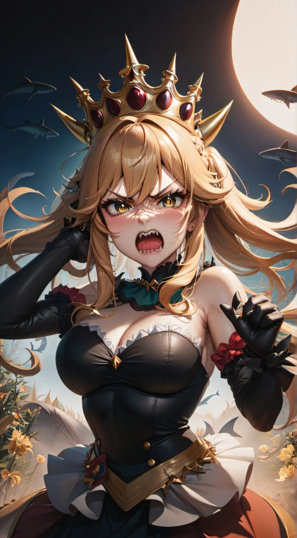 ai character: Bowsette background