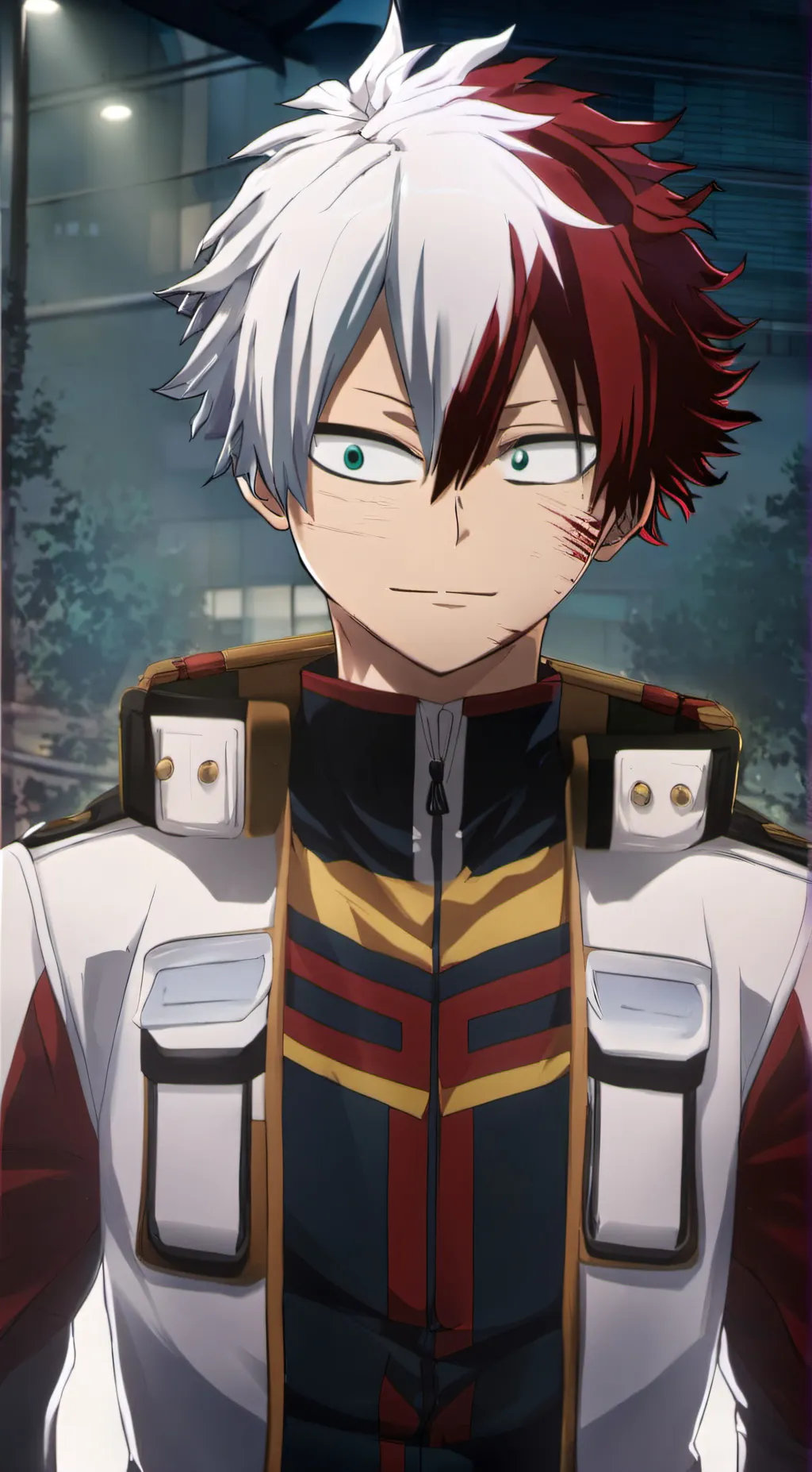 ai character: Shoto Todoroki  background