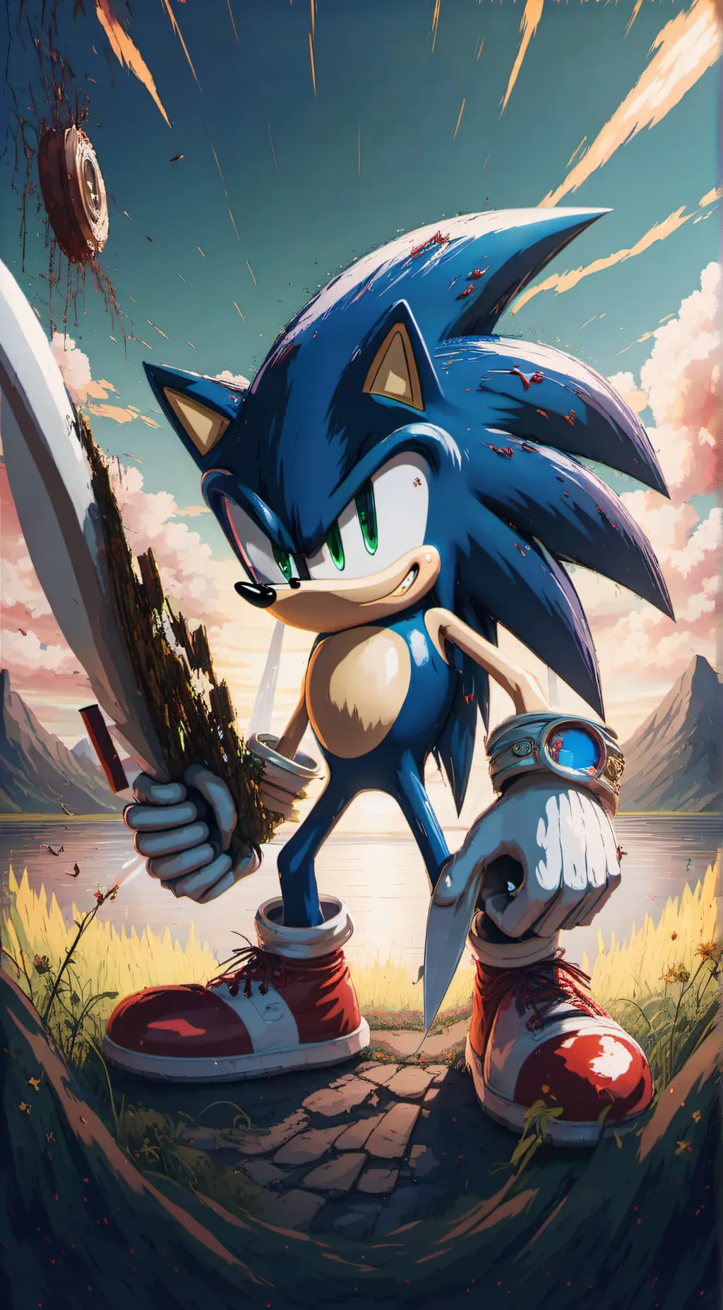 ai character: Sonic.exe but nice background