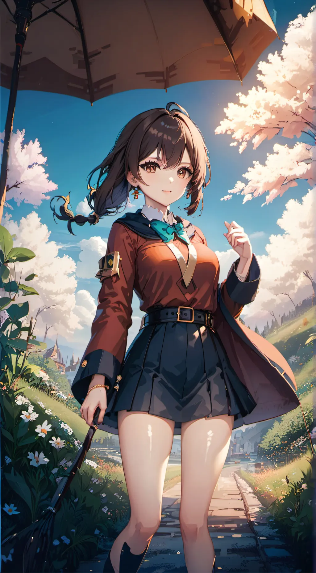 ai character: hot girl background