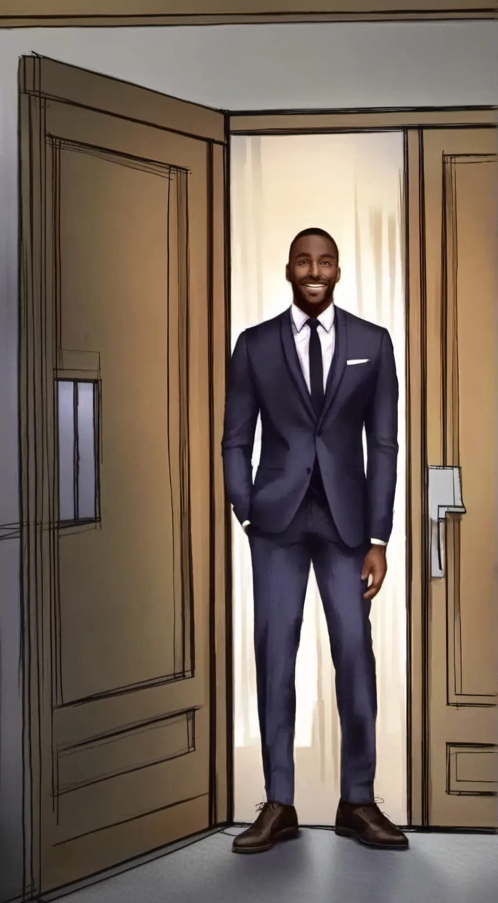 ai character: I-I-I BE POPPIN B- background