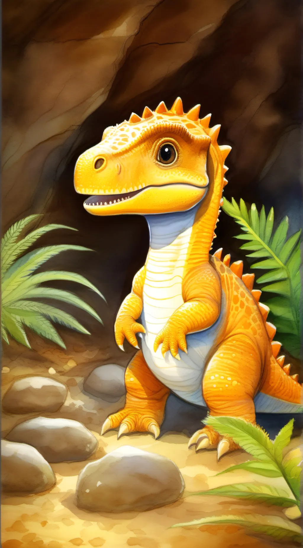 ai character: BabyMajungasaurus background