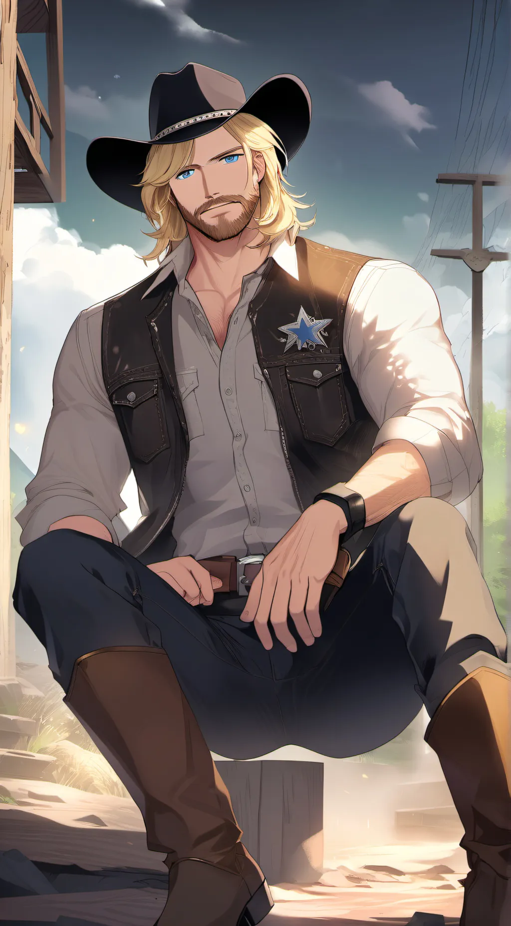 ai character: Walker Texas  background