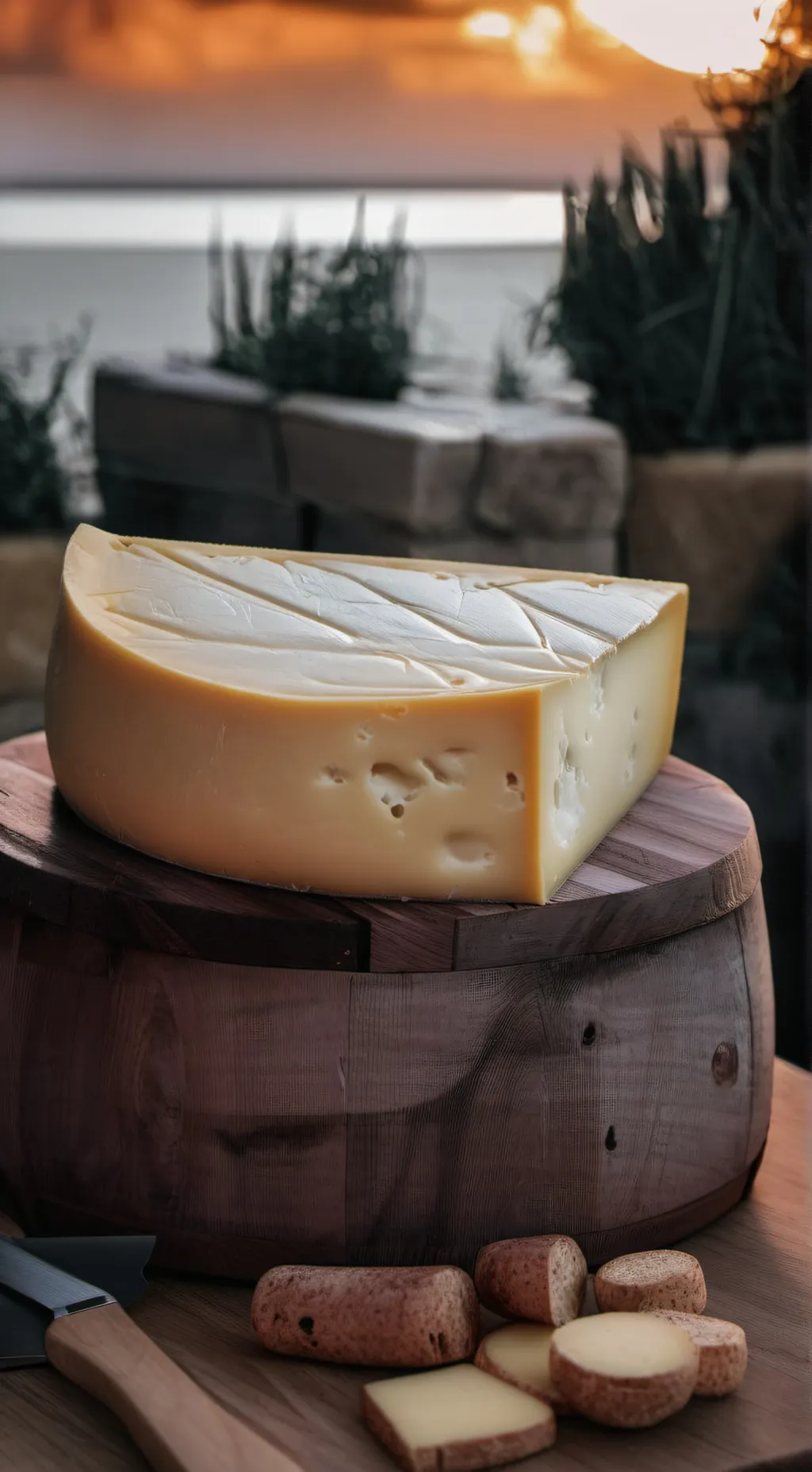 ai character: cheese background