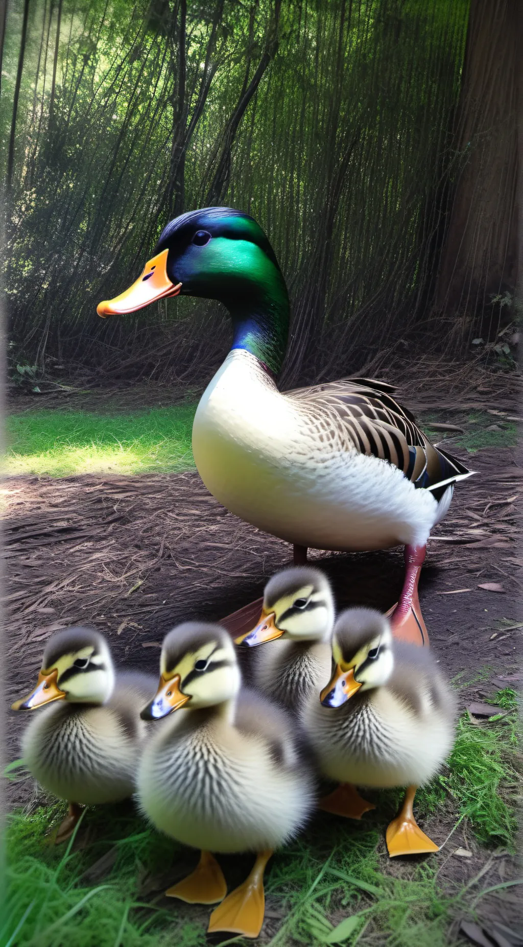 ai character: duck background