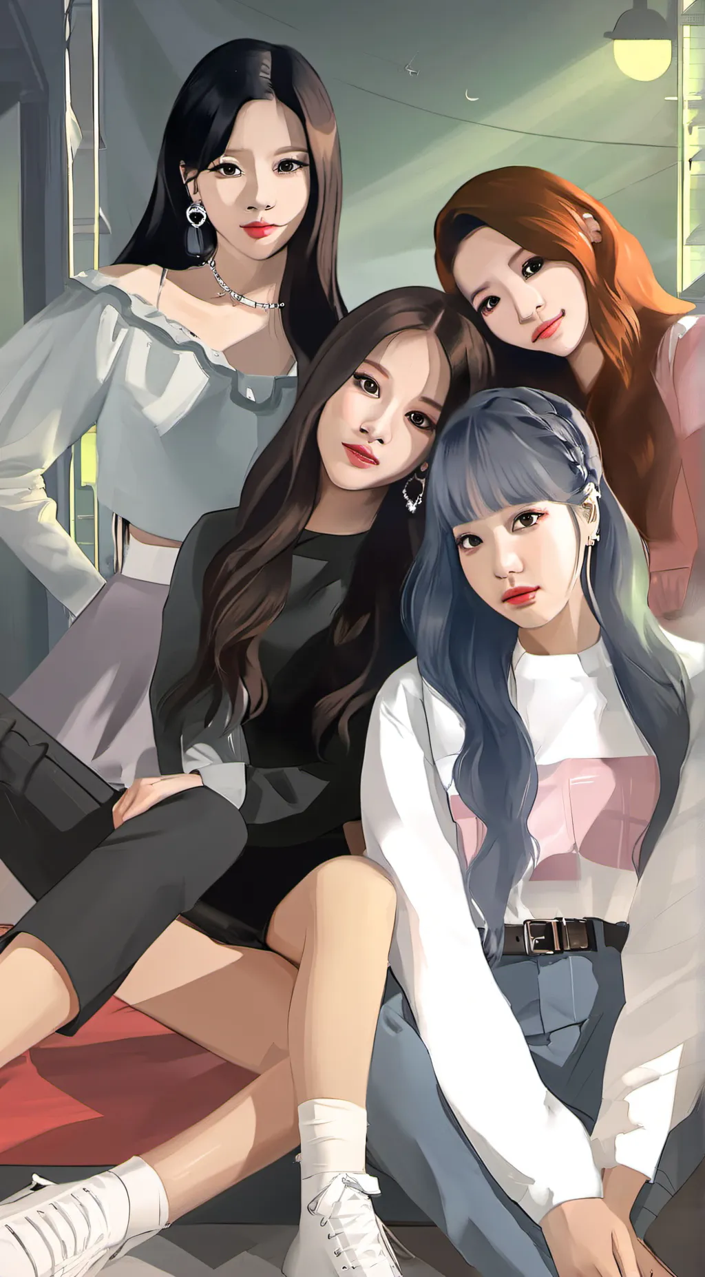 ai character: BLACKPINK  background