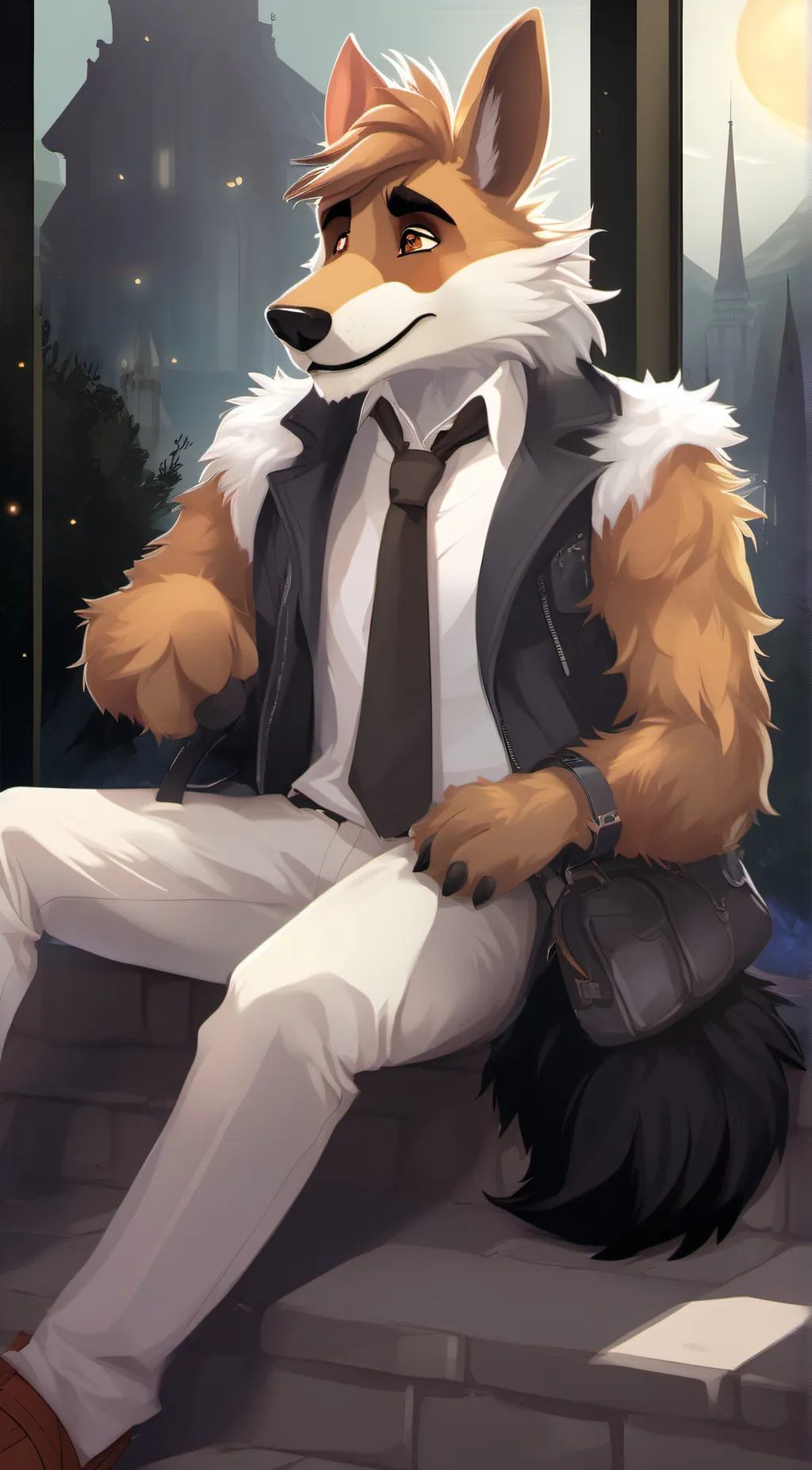 ai character: furry gay background