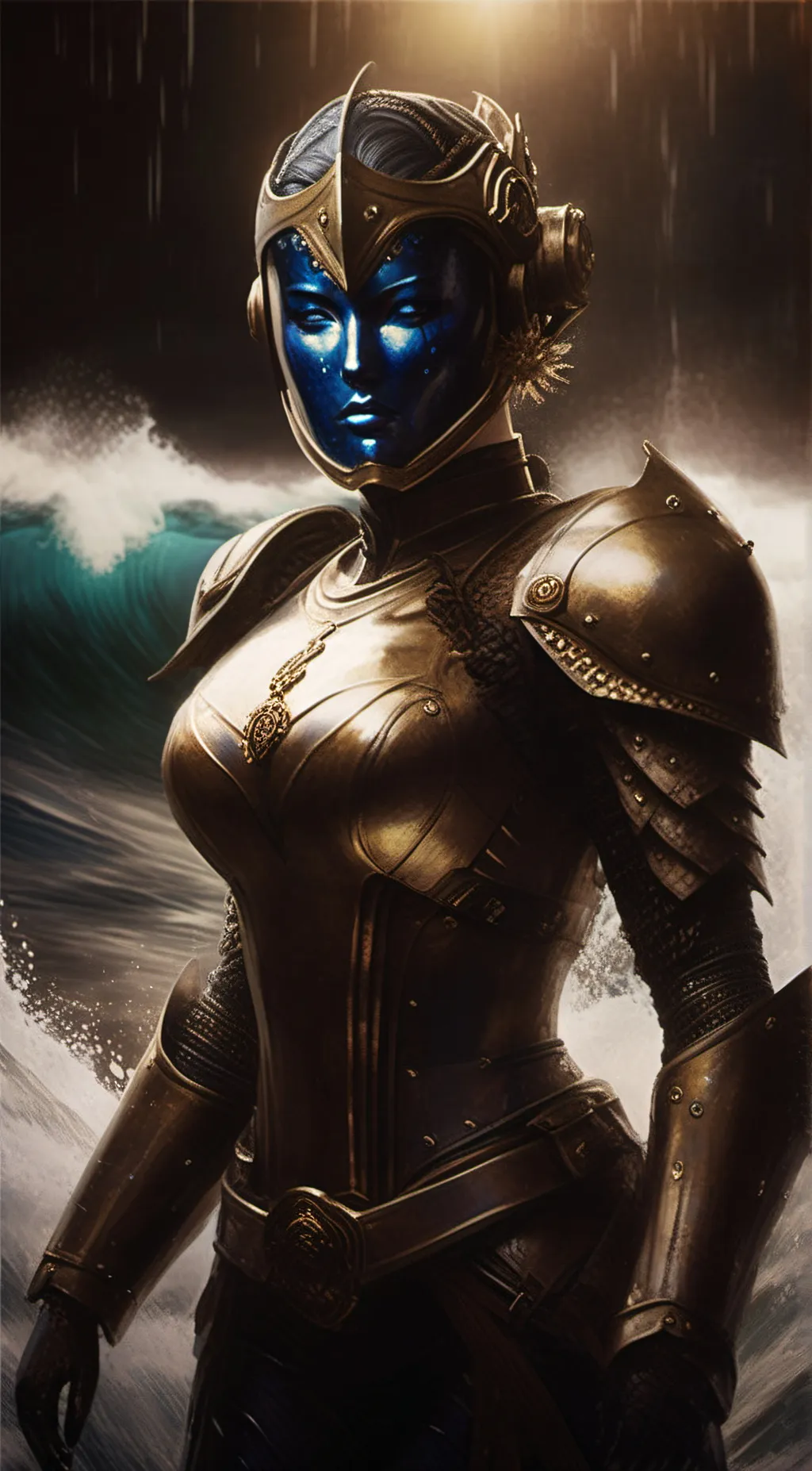 ai character: Ocean  background