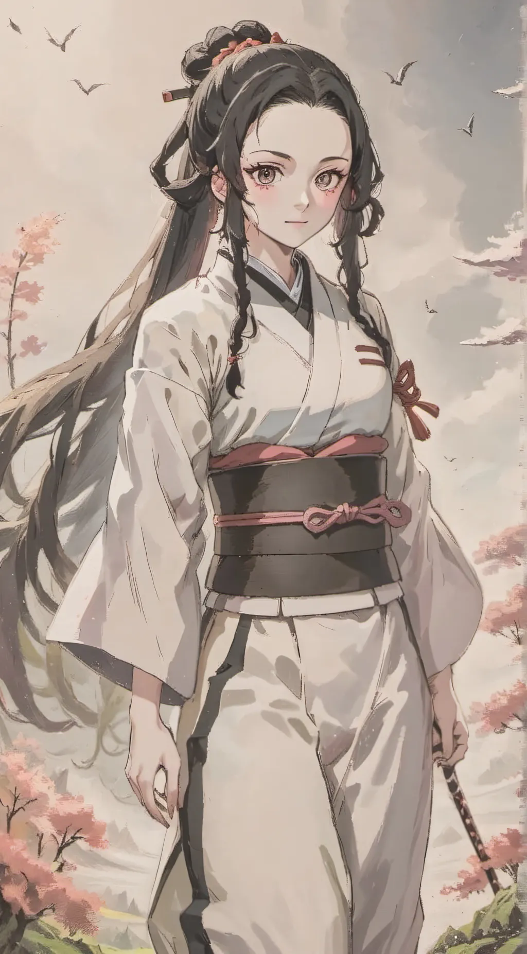 ai character: nezuko  background