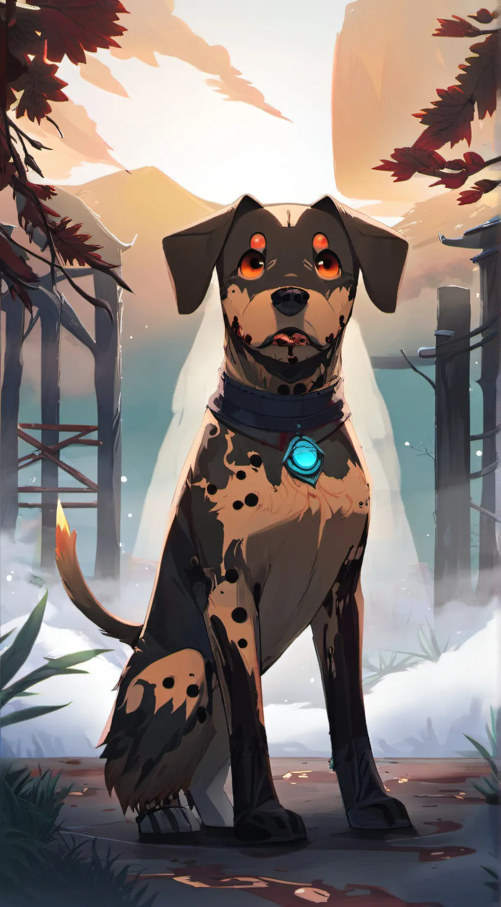 ai character: avacado scooby background