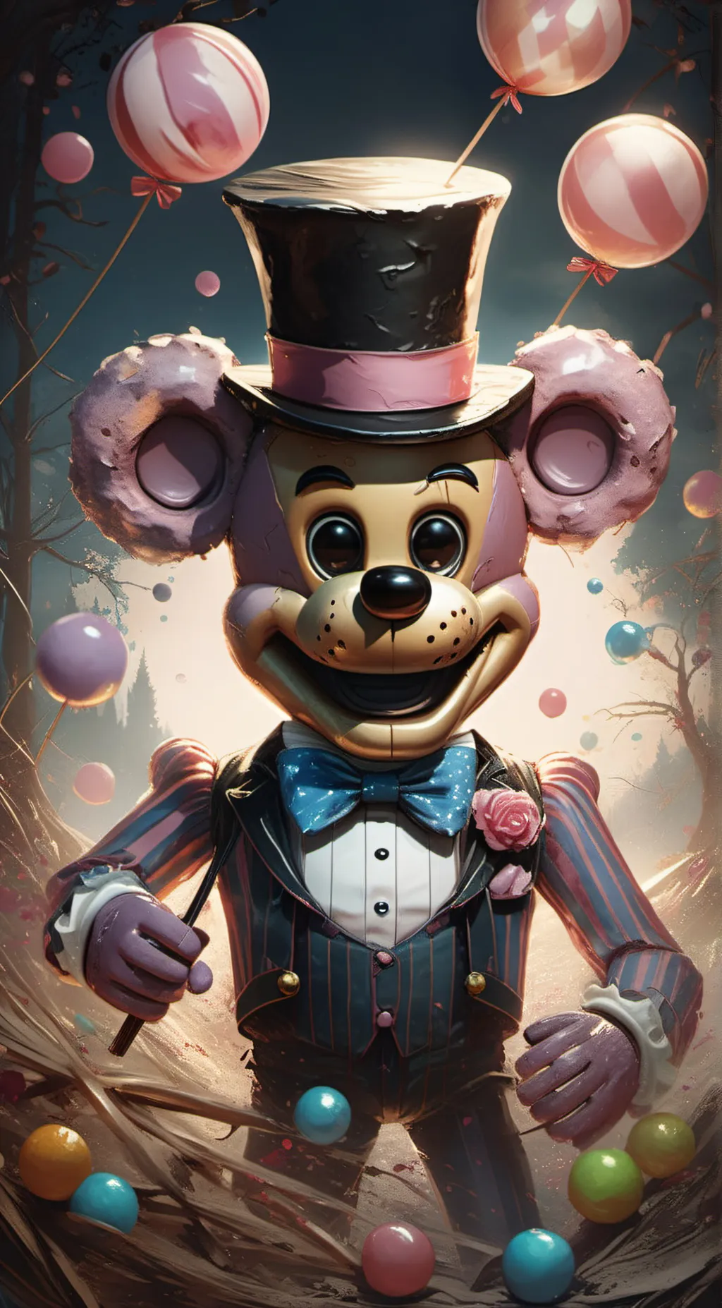 ai character: funtime Freddy background