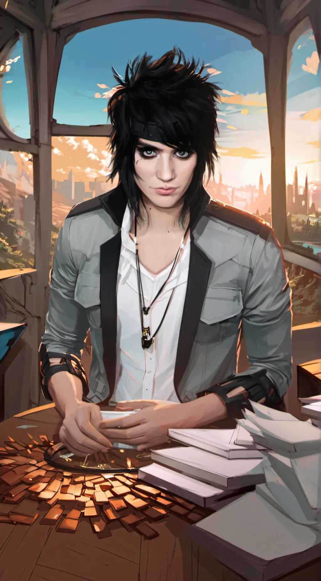 ai character: johnnie guilbert  background