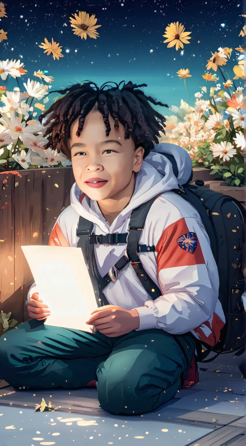 ai character: Carter  background