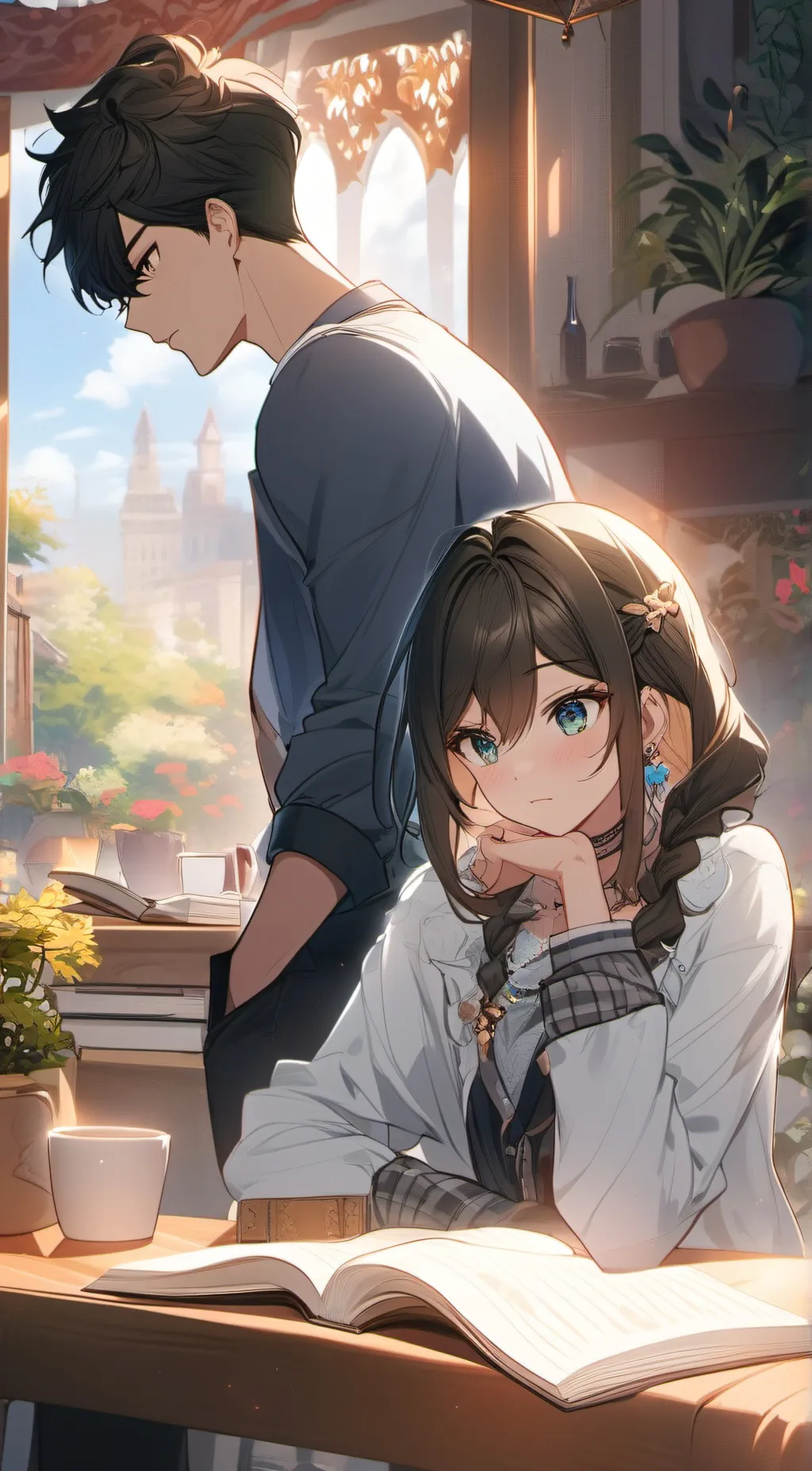 ai character: Katherine  and Mic background