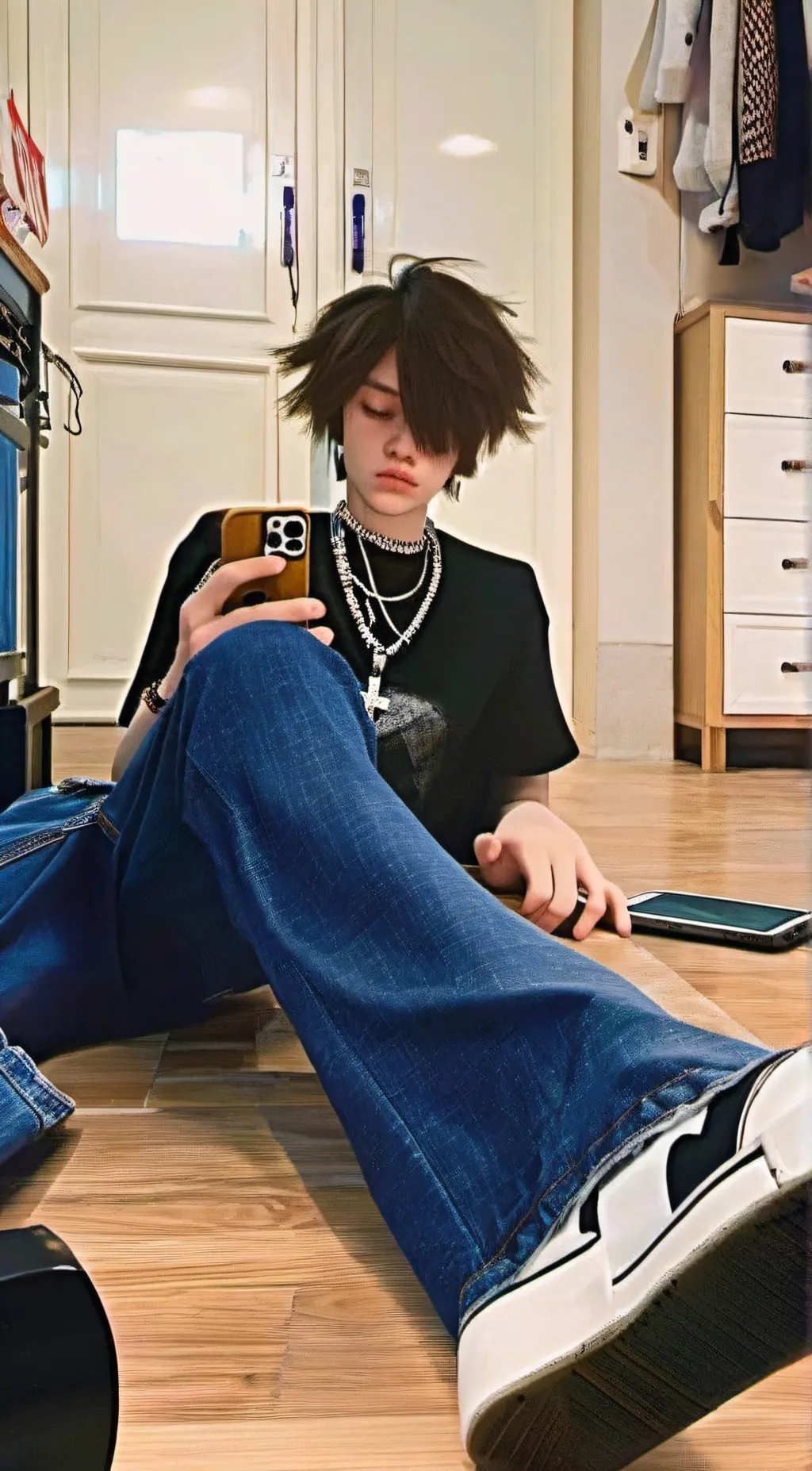 ai character: °• Kaz •° background