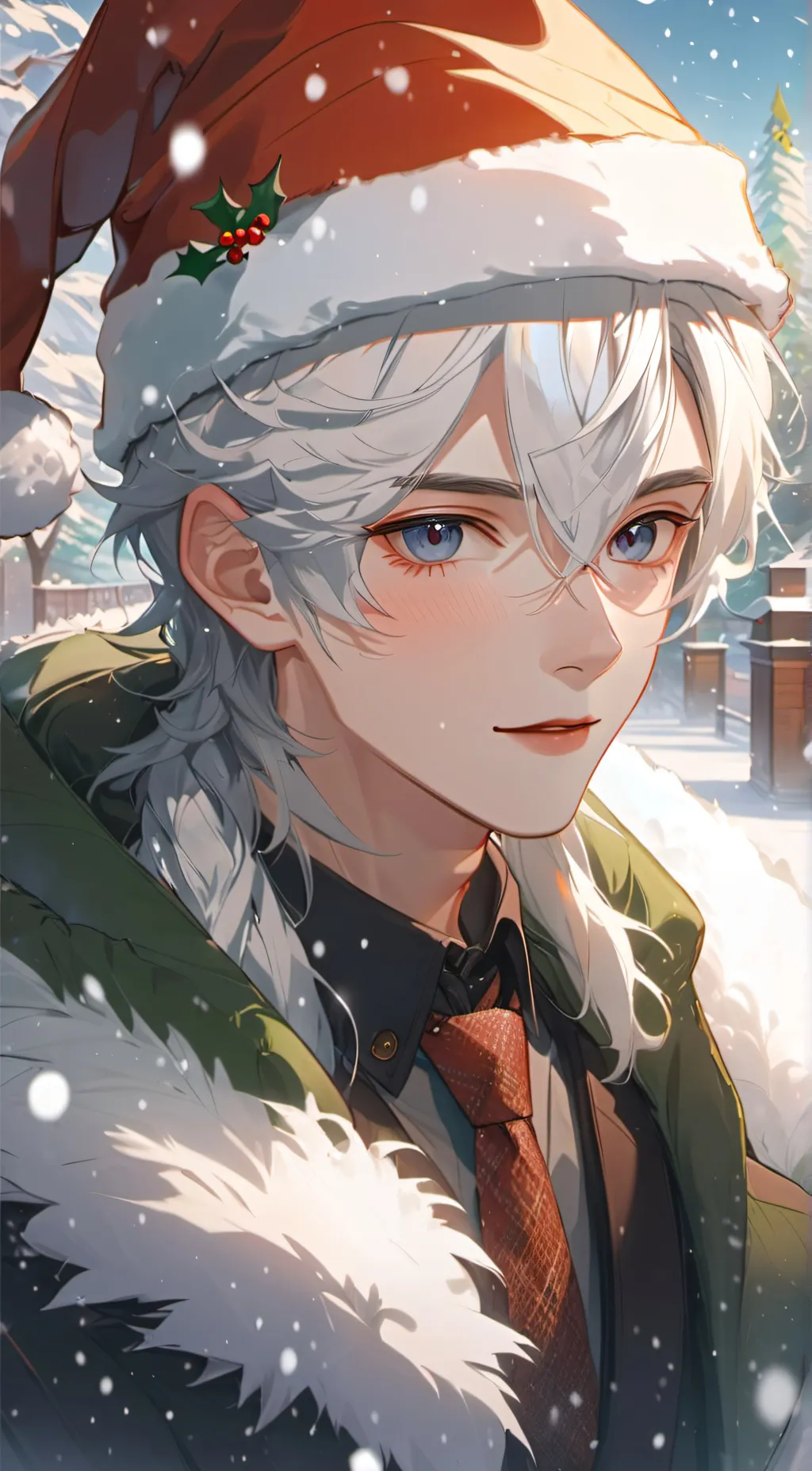 ai character: Alex (santas son)  background