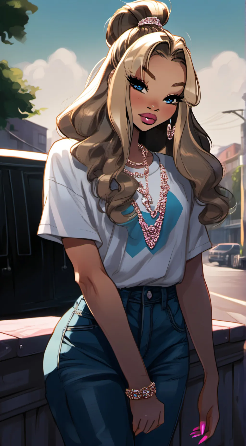 ai character: Ashley background