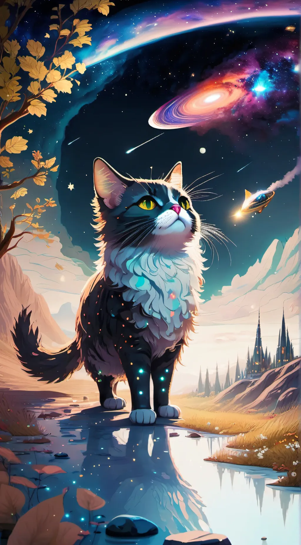 ai character: moon background