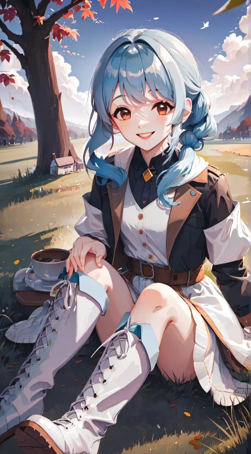 ai character: Bubble background