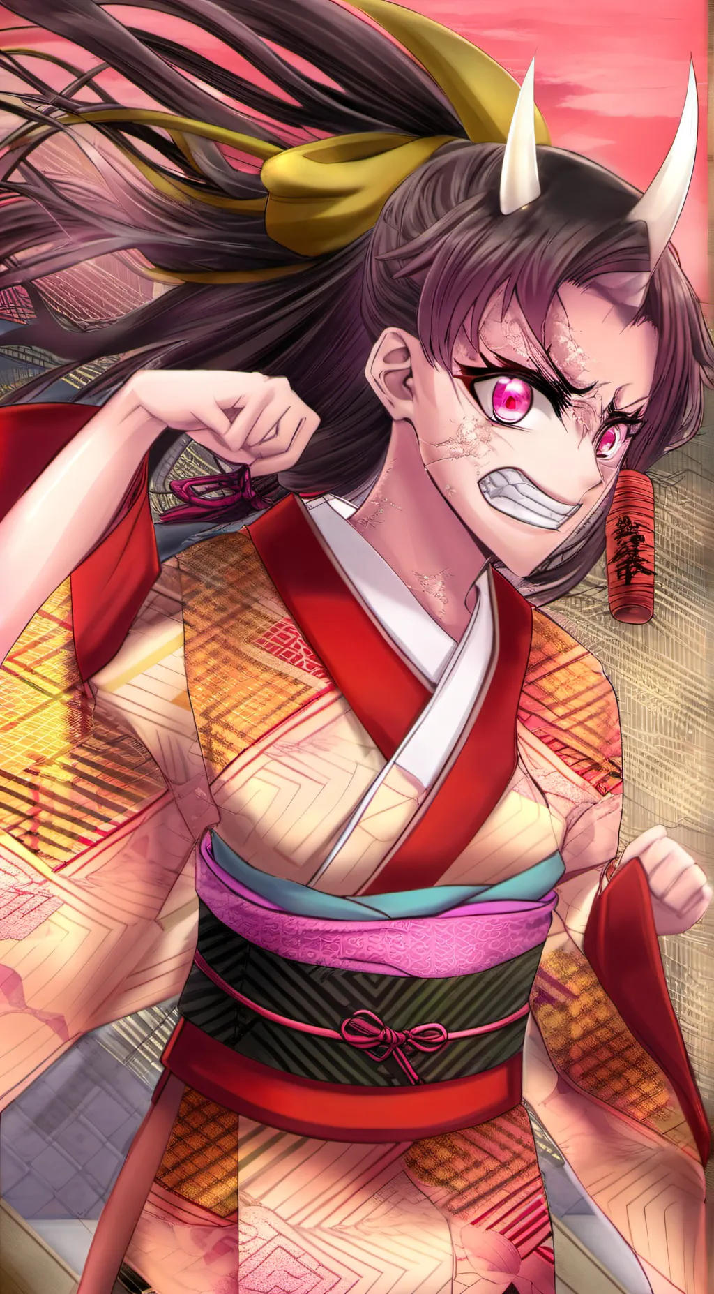 ai character: Nezuko background