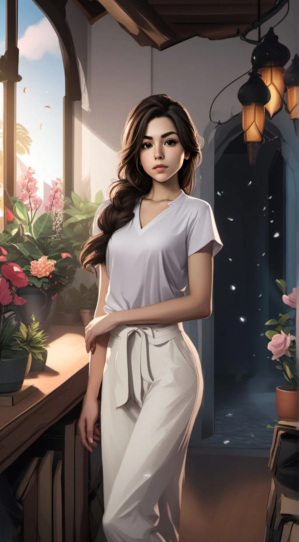 ai character: Mirai Espinoza  background