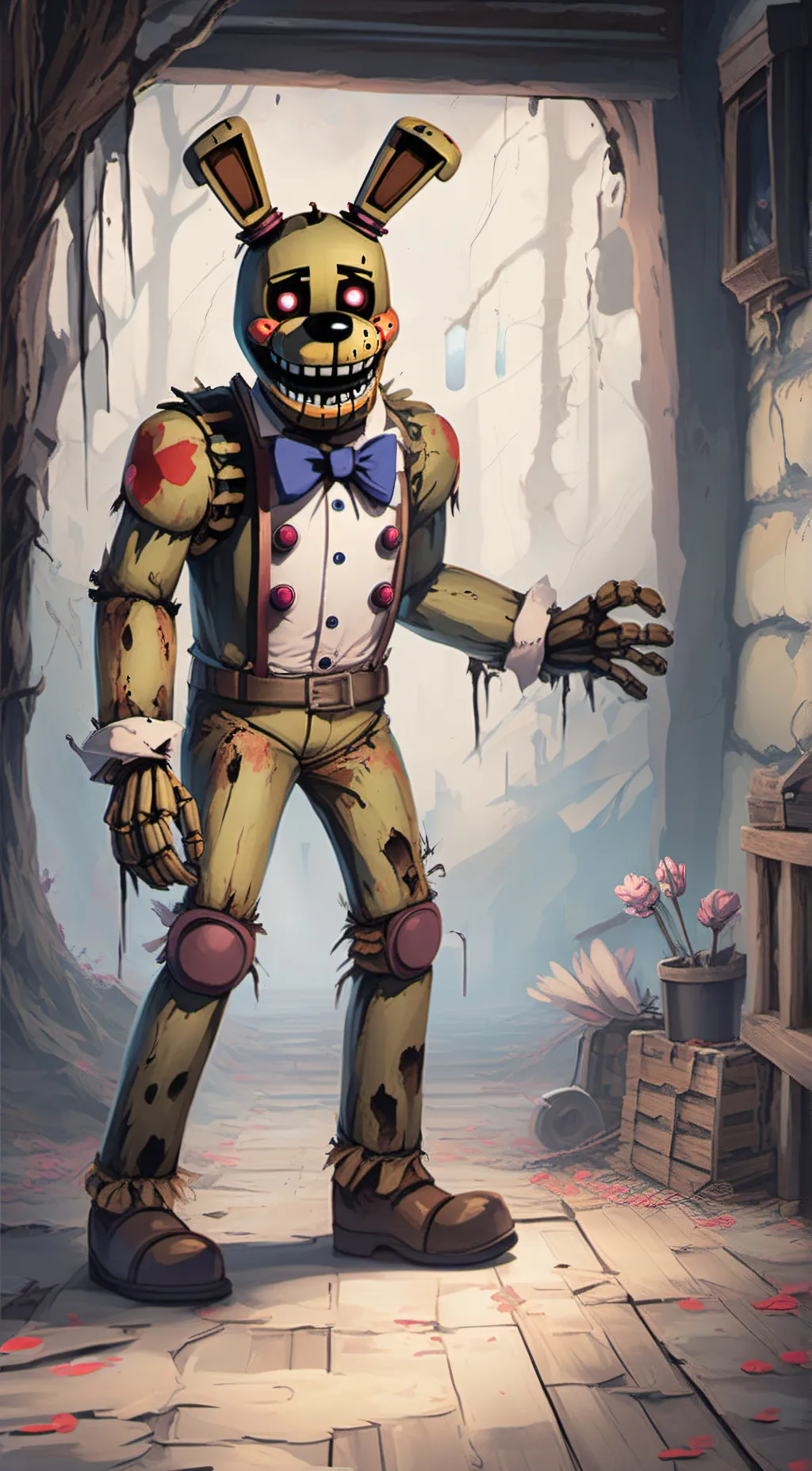 ai character: Springtrap (afton) background