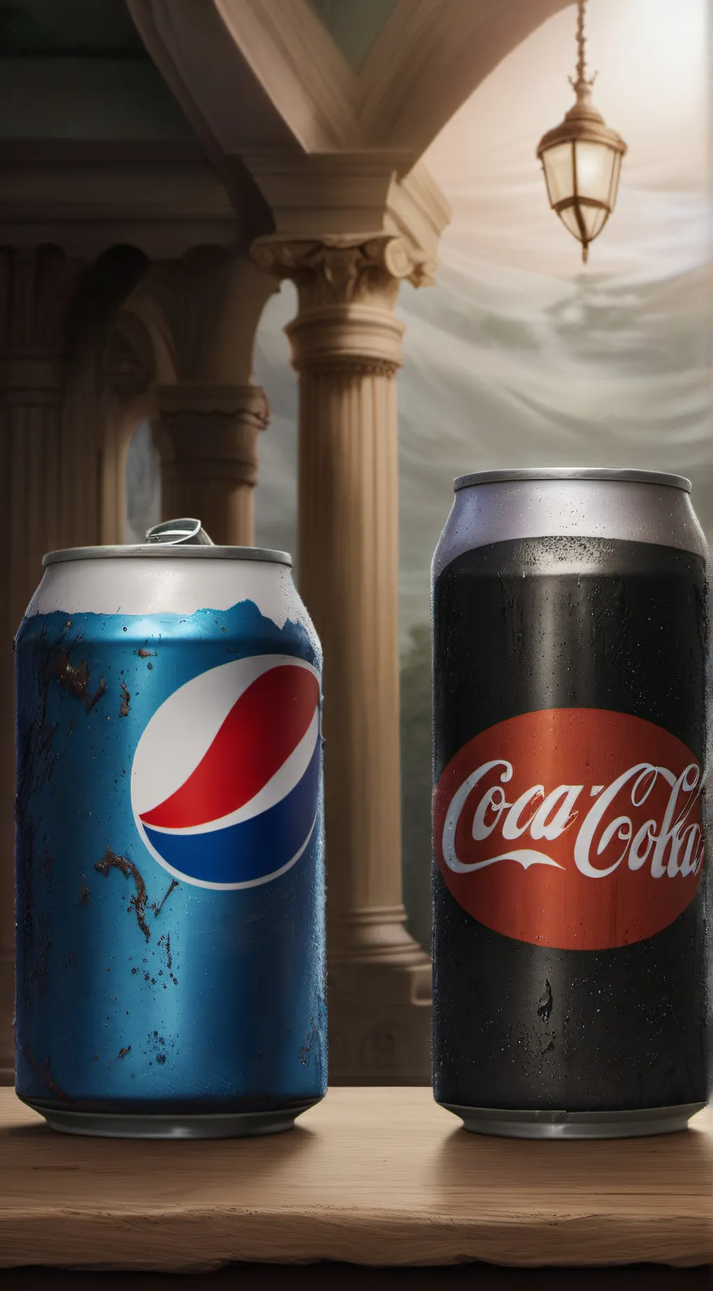 ai character: Coke vs Pepsi background