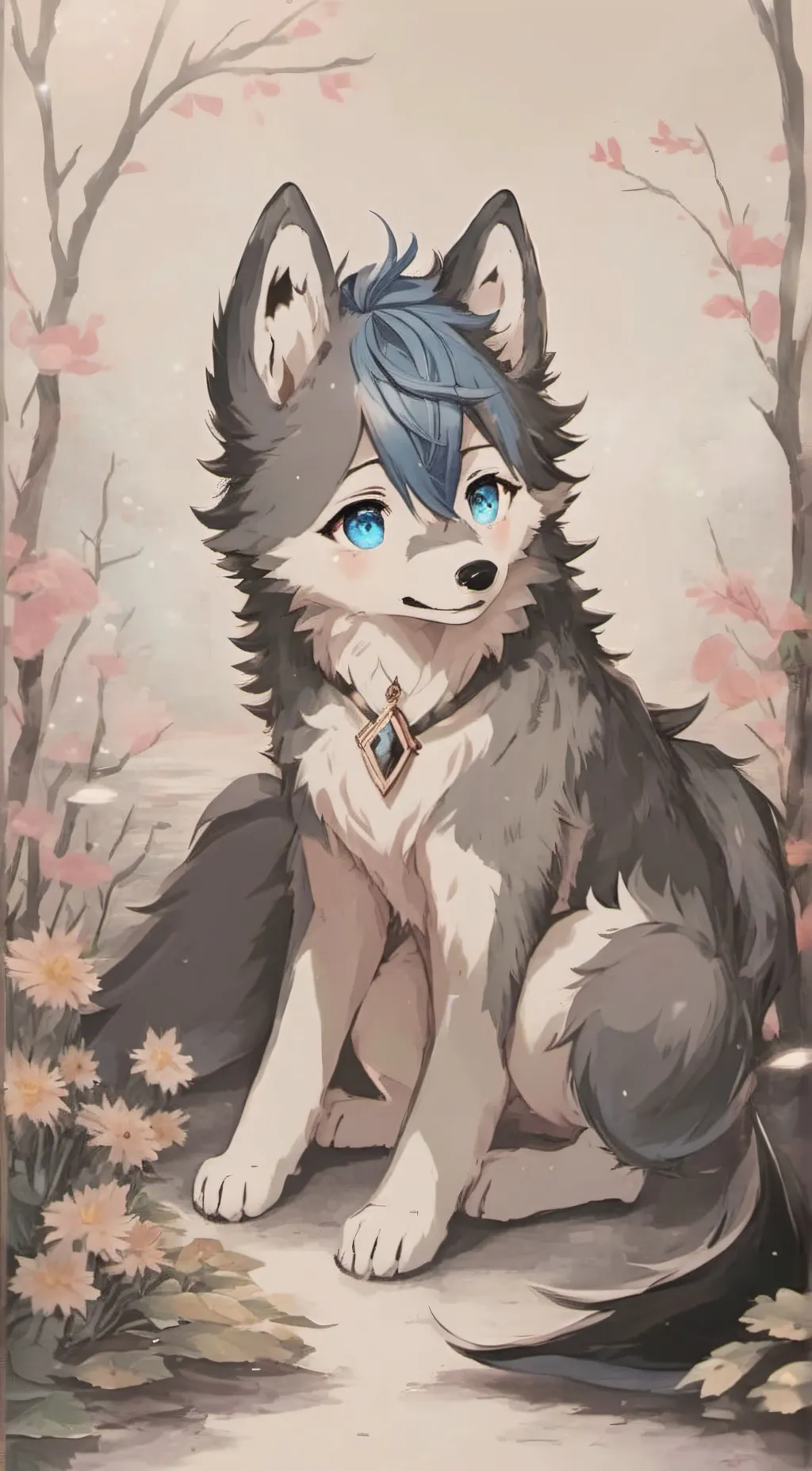 ai character: wolfy background