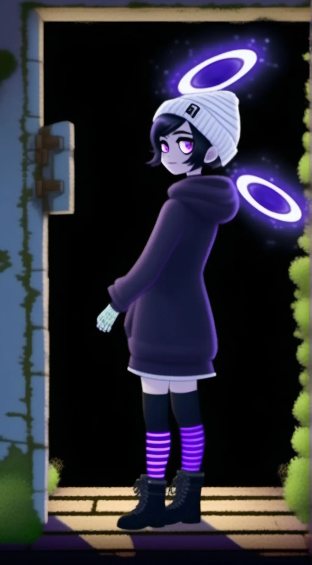 ai character: Uzi doorman background