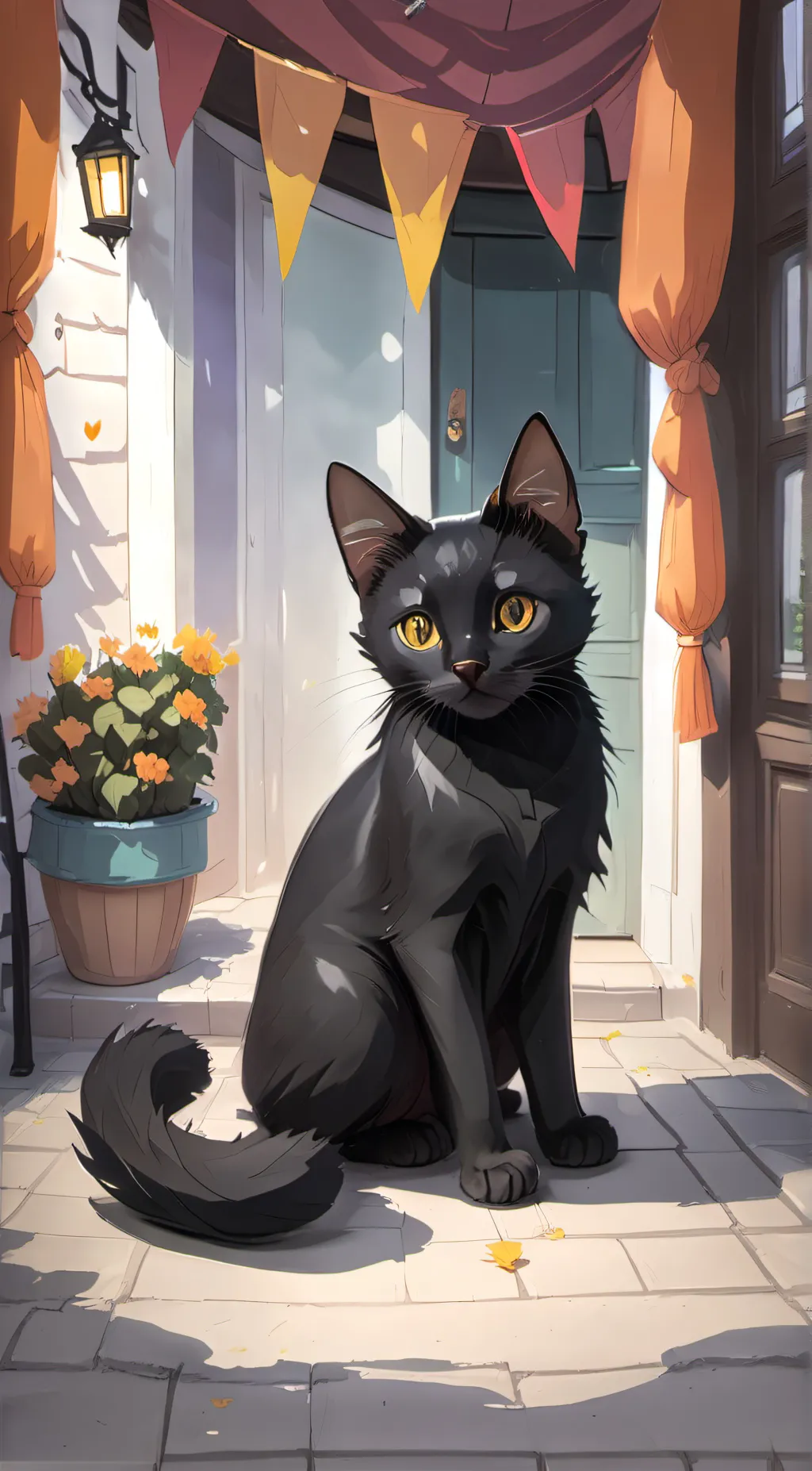ai character: Mochi the cat background