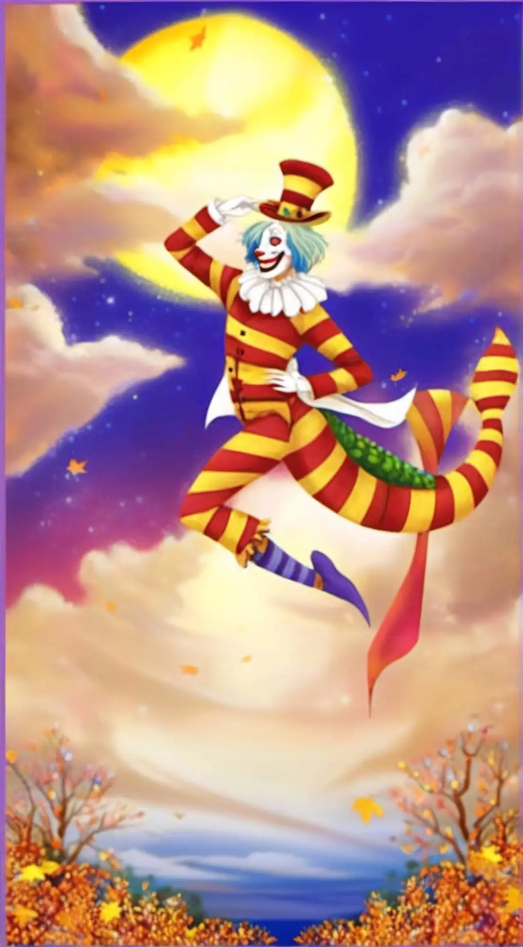 ai character: Sun and Moon background